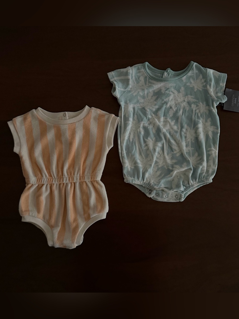 Grayson Mini/C&J Terry Summer Rompers - Picture 2 of 12